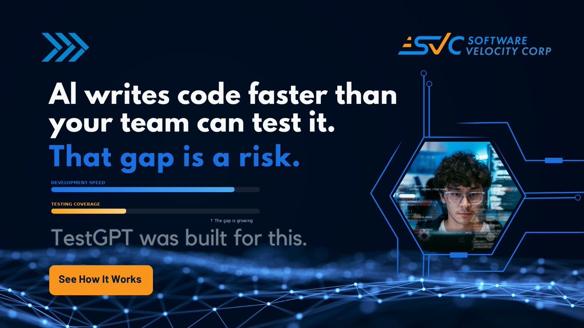 joecolantonio's tweet image. The testing bottleneck is real. AI writes code fast, but validating it properly takes structure. 🚨 #TestGPT generates test strategies and assets aligned to how your software is supposed to behave. See how it works👉testguild.me/SWVelocityDemo  #AITesting #SoftwareTesting