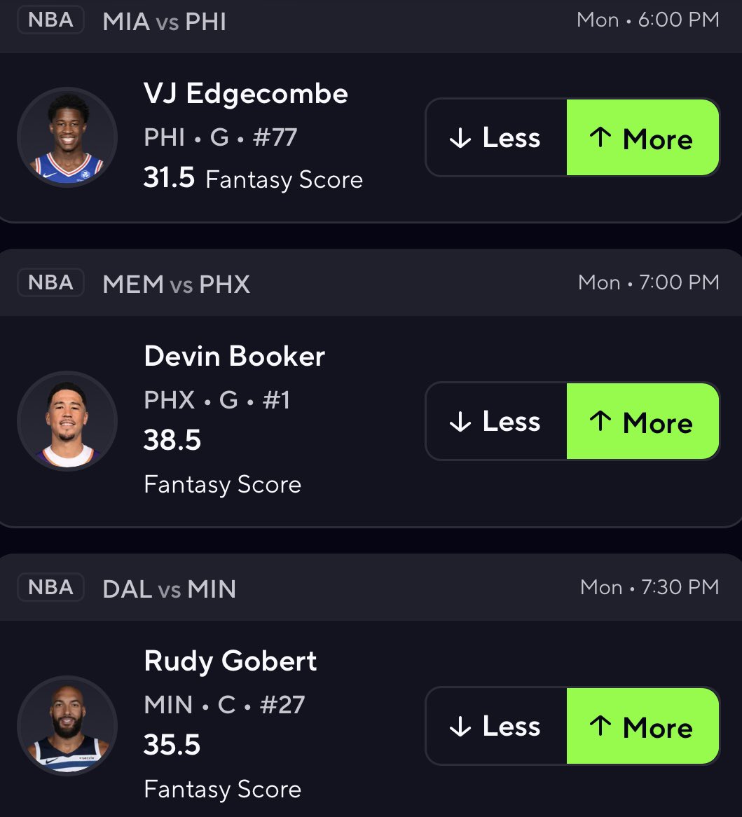 AltLineDemon's tweet image. NBA x PrizePicks💫

@propsdotcash has been spot on with the fantasy scores recently🔒

1. VJ Edgecombe O31.5 FS💎
#76ers 
- Even with everybody back healthy he’s gone over this in 7/9 vs bottom 10 DvP. The heat rank 24th vs opposing guards and have allowed 55% to go over their FS