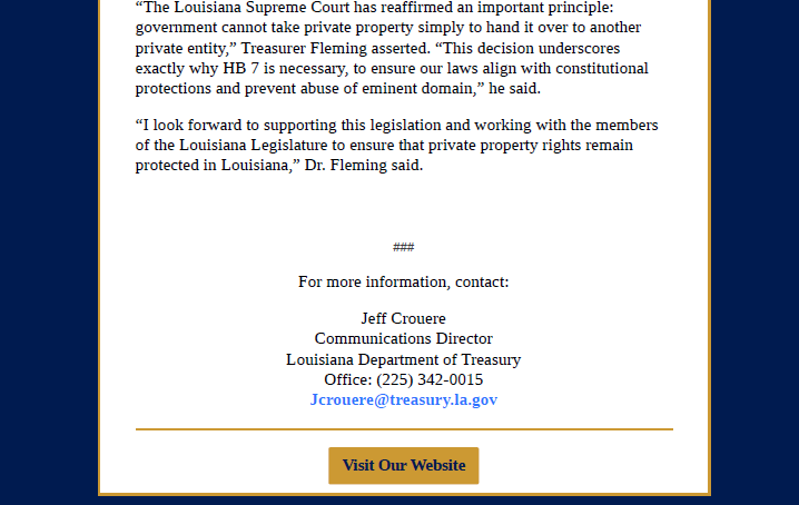 John Fleming, MD Louisiana State Treasurer tweet media