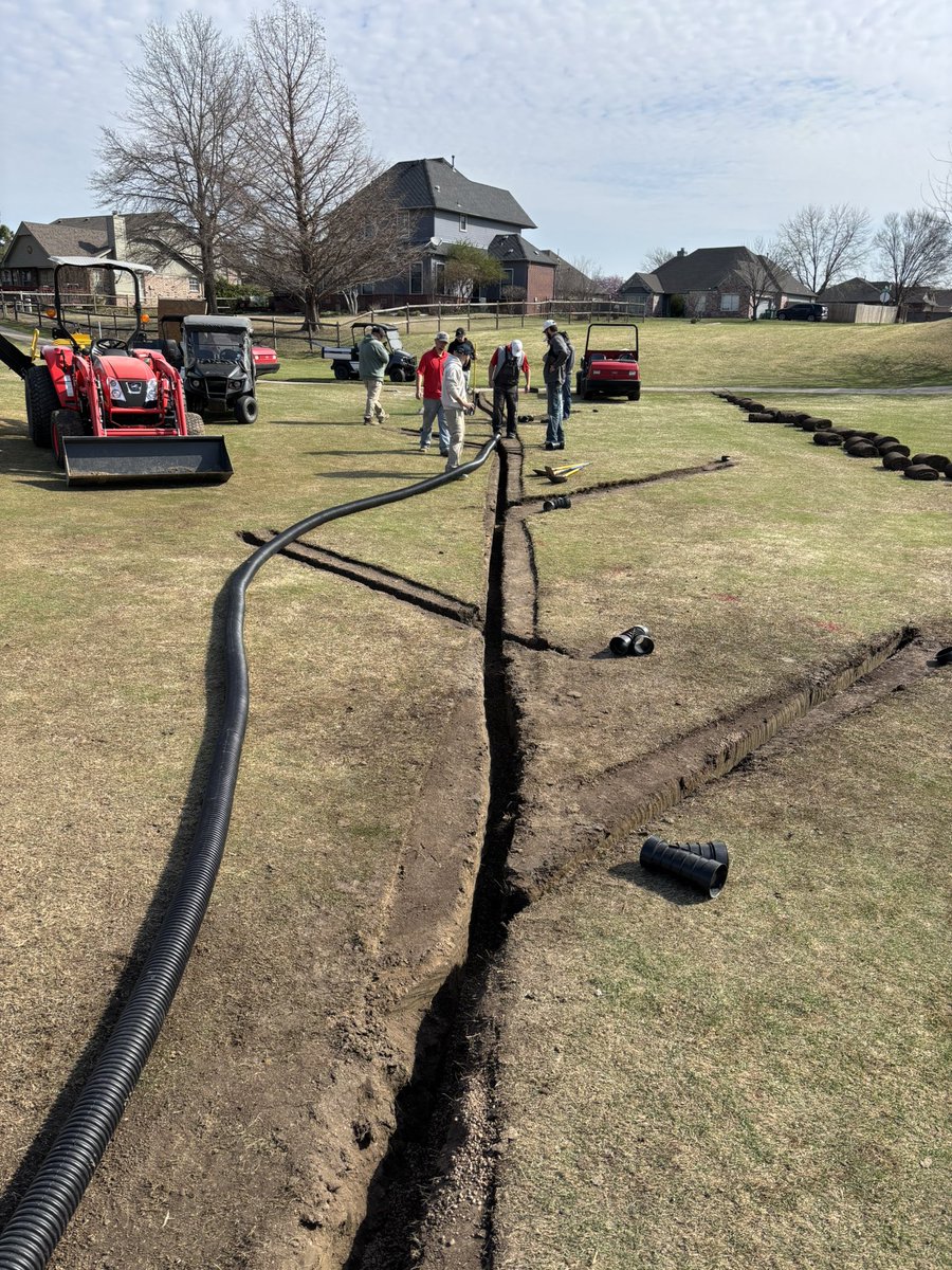 brgcsuper's tweet photo. Staff did a great job on our last drainage project for the off season on #11! Great job guys! https://t.co/EQQW8Pv48C