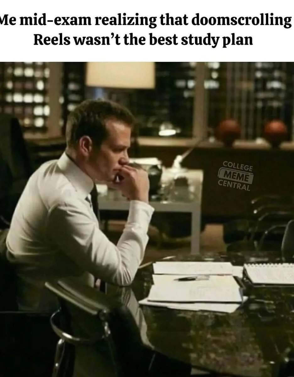 Me in the exam hall, realizing reels were not worth it. Does this happen to you? 😂
