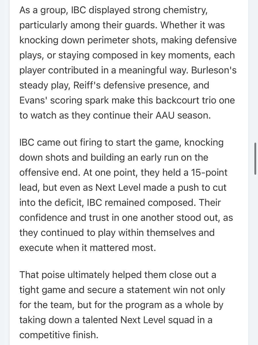 IBC16U3SSB's tweet photo. Last weekend was a movie that ended with an outstanding championship win playing up in the D1 17U bracket.
Thank you, @PGHChristopher for watching us play and supporting our team! This is just the beginning 😤 https://t.co/eT33Ht5Uaw