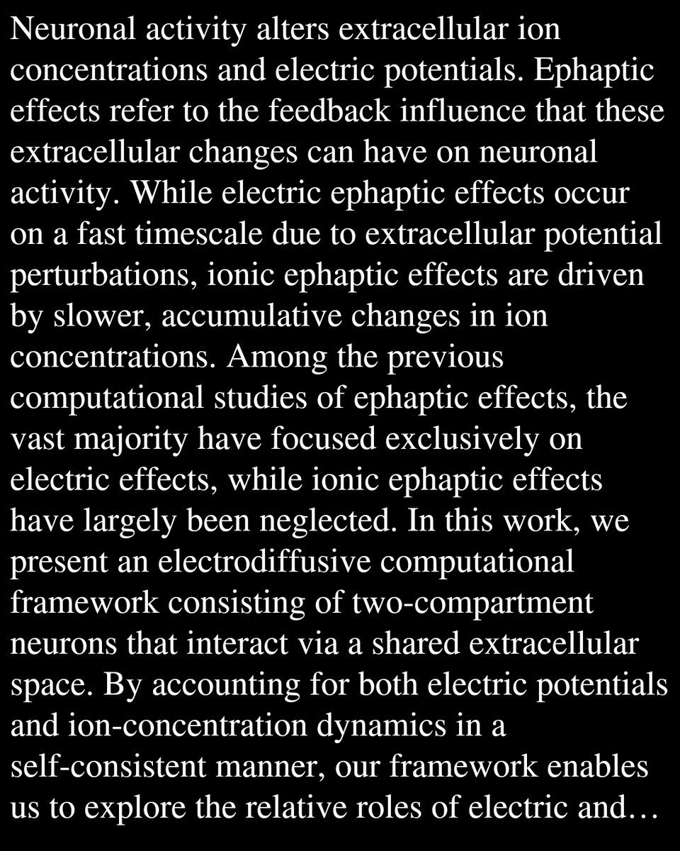 PBTQ's tweet photo. Functional distinction between ionic and electric ephaptic effects on neuronal firing dynamics

Hauge, E., Saetra, M. J., Einevoll, G., Halnes, G.
https://t.co/3EirGKXJlD https://t.co/9KVd857eUS