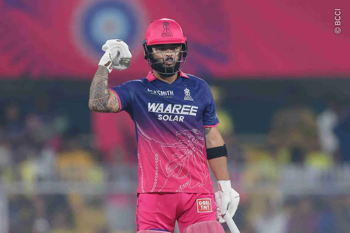 theV__0's tweet photo. DOMINANT WIN! 💥

Rajasthan Royals win by 8 wickets 😮‍🔥

CSK – 127 (19.4)
RR – 128/2 (12.1)

Clinical with the ball 🎯 ruthless with the bat 💣

Complete domination over Chennai Super Kings 💀 #CSKvsRR #IPL2026 https://t.co/P6BwyQPPyx