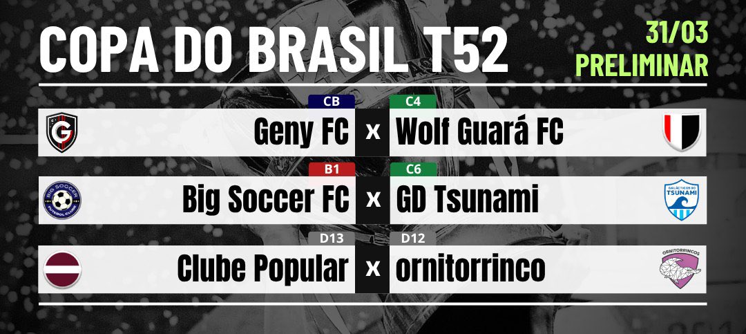 central_dobr's tweet image. ⚽️ T52 | COPA DO BRASIL

Saiu o sorteio da Fase Preliminar da Copa do Brasil! Esses são os duelos entre ativos.