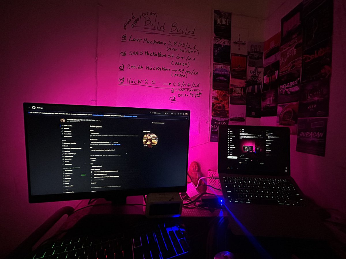 buildwithyash's tweet photo. Day 2 of this challenge again.
Yesterday I worked till 3 because of this challenge, else I sleep at 12.
Again today I will come back at 4 instead of 3 and complete all the tasks. You know the challenge. https://t.co/Zm4UGLE6m3