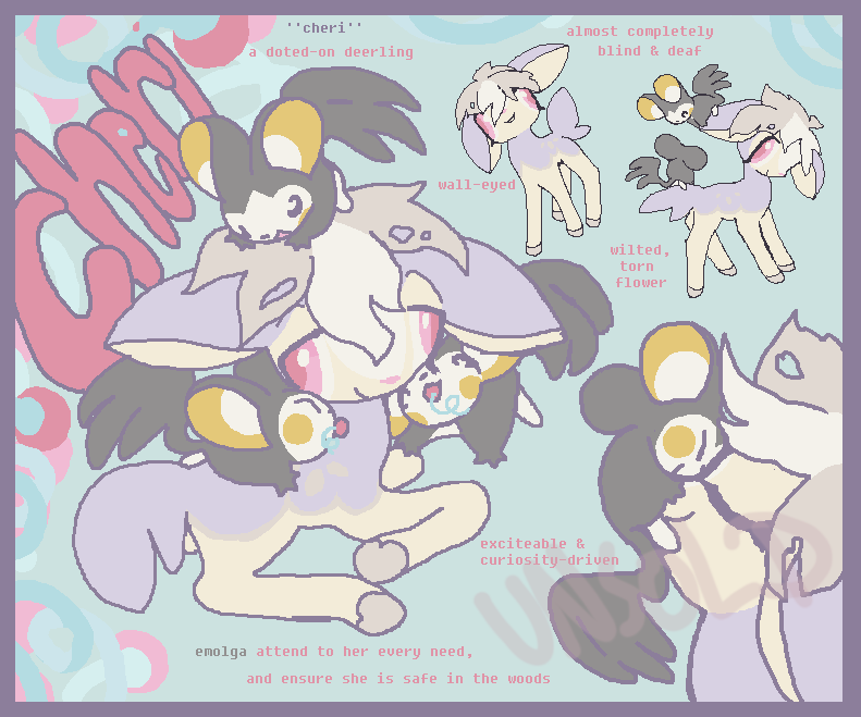 Pokemon adopts! $50 
DM, reply, or e-mail SUNDEVOUR@gmail[.]com to claim!
lineart is NEVER re-used by me. Adopts are unique &amp; bespoke.
small edits are free! Additions or larger edits can be accomplished for a little $$ extra