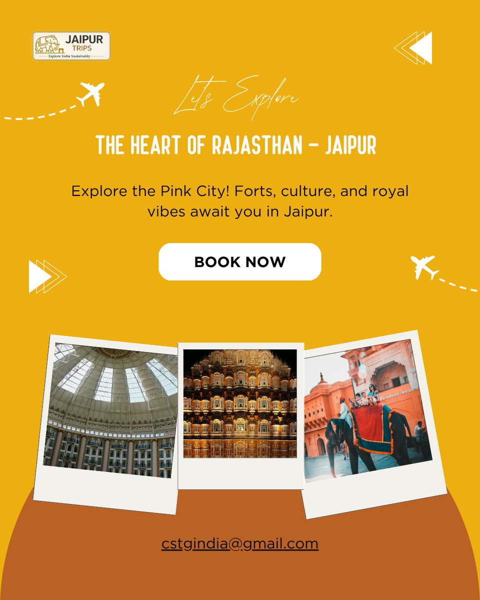 jaipurtripind's tweet image. Explore the Pink City! Forts, culture &amp;amp; royal vibes await you in Jaipur.

Instagram- @jaipurtripsindia
X- @jaipurtripind

Booking &amp;amp; Details:
Call/Whatsapp: +91 9560728948

#Jaipur #JaipurDiaries #PinkCity #PinkCityJaipur #ExploreJaipur #JaipurTrip #IncredibleIndia
