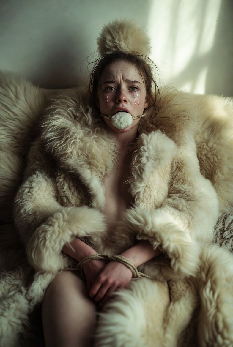 RUDOLF wool fur bondage tweet media