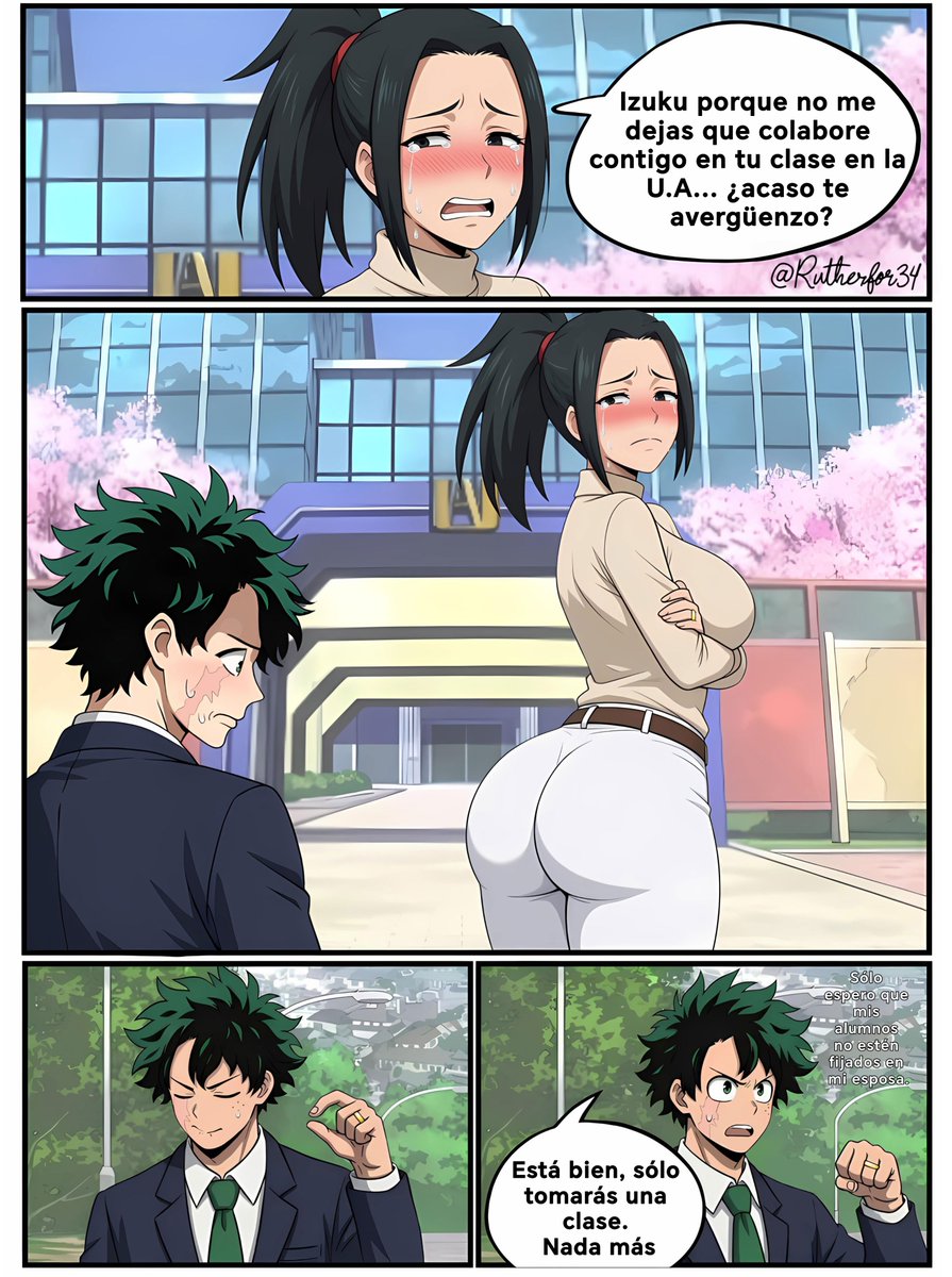 Izuku intentando de que su mujer no le robe todo el protagonismo en clase. 
Clásico Midoriya en modo “celos profesionales”. 🔥
 
Izuku x Momo

Comisión: <a href="/Lancelot_Steel/">TheGabrielSantiago</a>

#MyHeroAcademia

#IzukuMidoriya

#MomoYaoyorozu

#Izumomo