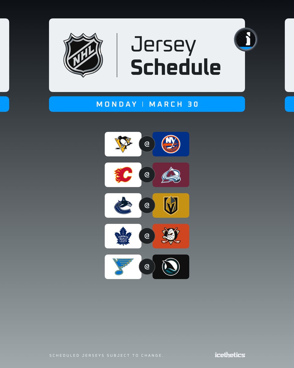 icethetics's tweet image. on tap in the #NHL tonight—

The Cali Fin third jersey is back in action for #TheFutureIsTeal as they host #STLBlues