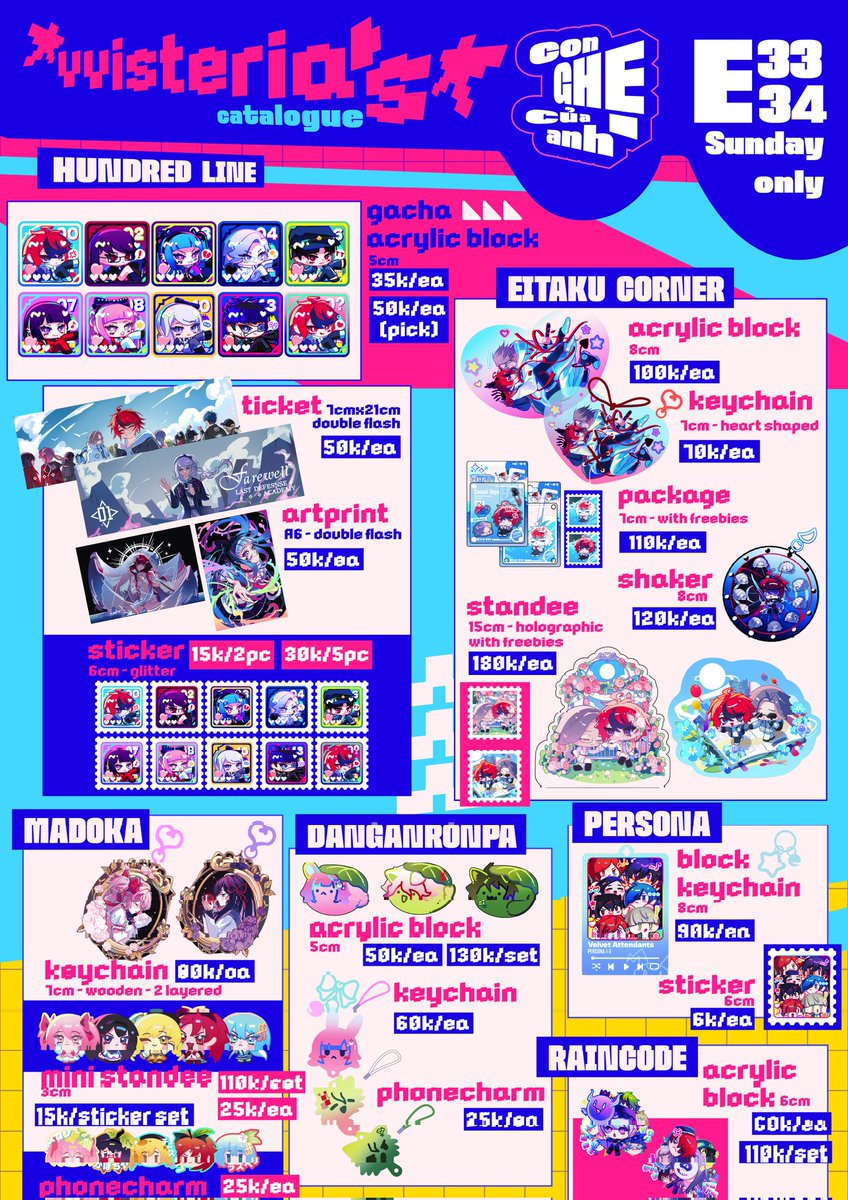 Blue_VVisteria's tweet photo. Hello everyone, i'm posting my Color Fiesta season 16 catalogue
It's mostly Hundred Line but there's some other fandoms
#Cofiss16 #ColorFiesta https://t.co/bHRwjcVuIO