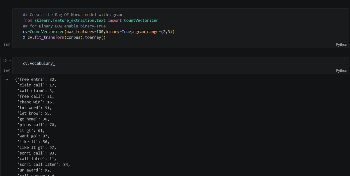 amn_singh0's tweet photo. Day 25 of #100DaysOfCode
Continued with NLP fundamentals
Covered Bag of Words, N-grams, TF and IDF
Learned how text is converted into numerical features and how word importance is calculated
Building strong foundations before moving to advanced models.

#LearningInPublic https://t.co/9NqtQ8dJVY