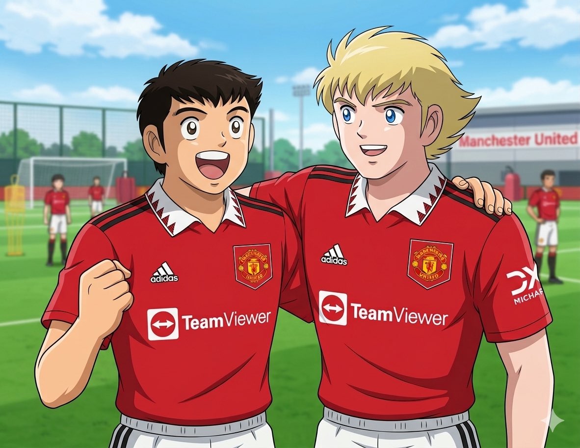 sander_sawada's tweet photo. Sawada &amp; Schneider (Manchester United players) https://t.co/G4Lah2b9CN