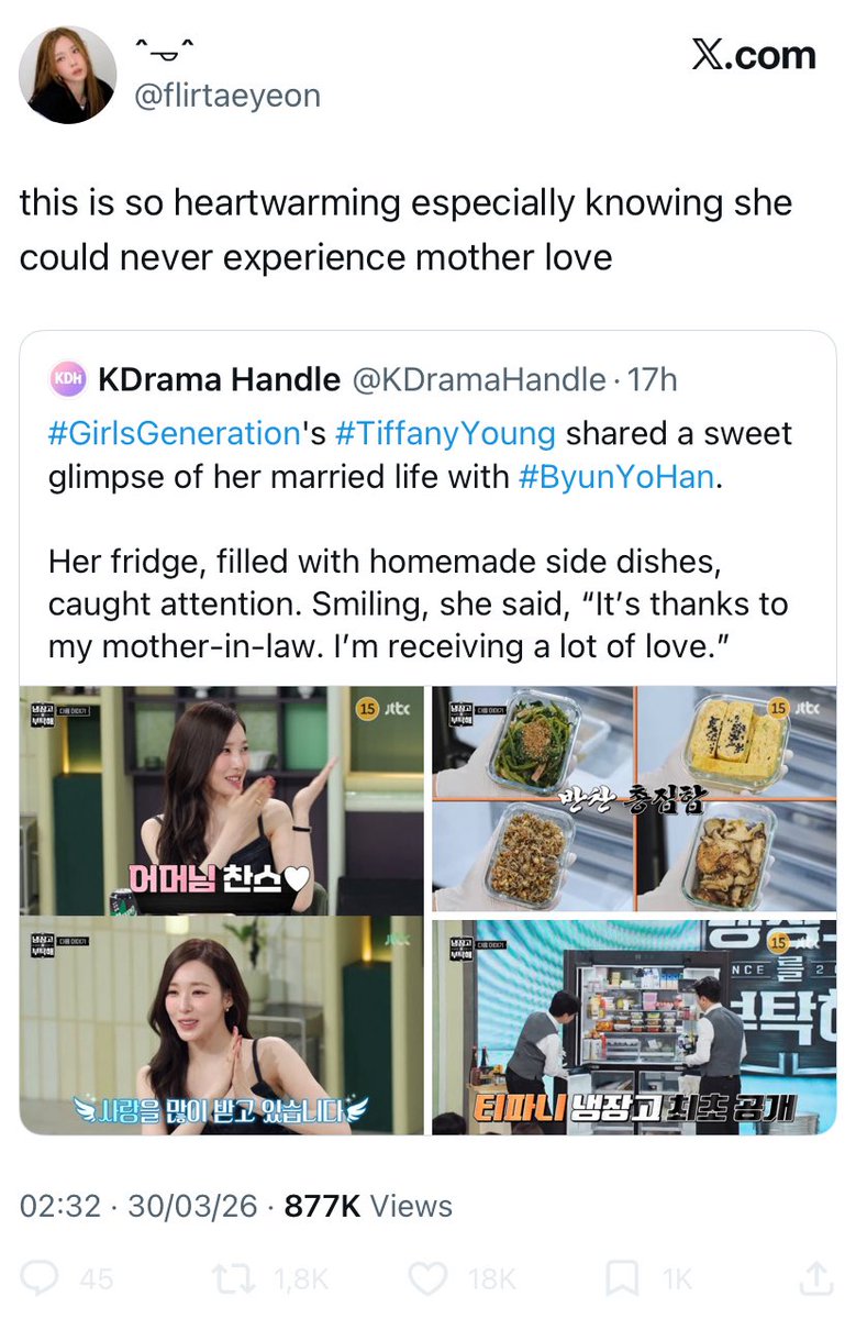 they blocked me so i can’t qrt this but i have to say do they genuinely not feel at least a little guilty about using someone’s very personal trauma for twitter likes… besides, it’s just not 100% correct cause when did tiffany ever say she Never experienced her mother’s love