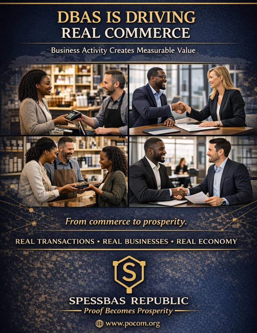 spesbas's tweet image. Real economies are built on real transactions.

DBAS is driving commerce across businesses, merchants, and professionals — creating measurable economic value in everyday trade.

*From commerce to prosperity.

Spesbas Republic

Proof Becomes Prosperity

#SpesbasRepublic
#DBAS