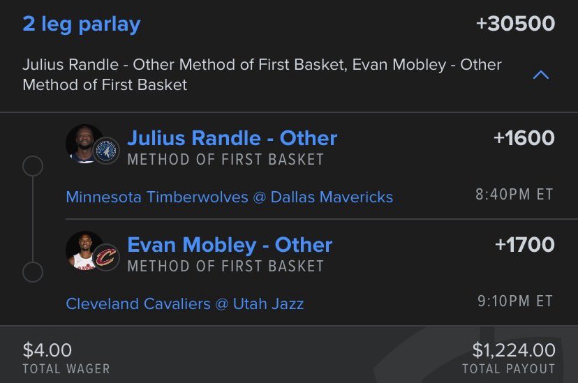 First Basket Bets tweet media