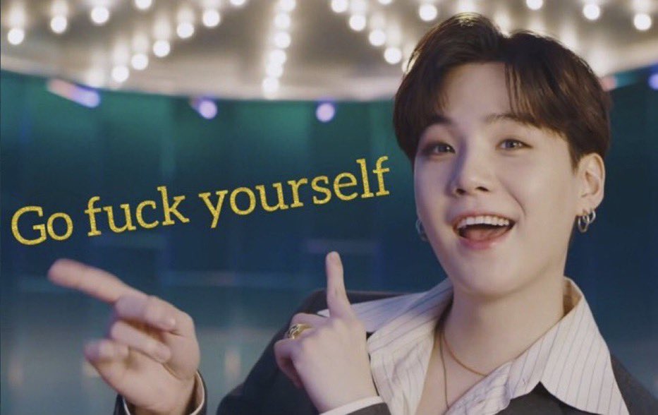 Fuck all the haters, antis, fucking shamans, MHJ giant fucking witch you are, tokkis who dragged BTS /Yoongi constantly, &amp; every last mother fucker who has spent the past 4 years trying to discredit &amp; dethrone BTS. The kings are fucking back &amp; you better fucking remember it 🖕🏻🖕🏻