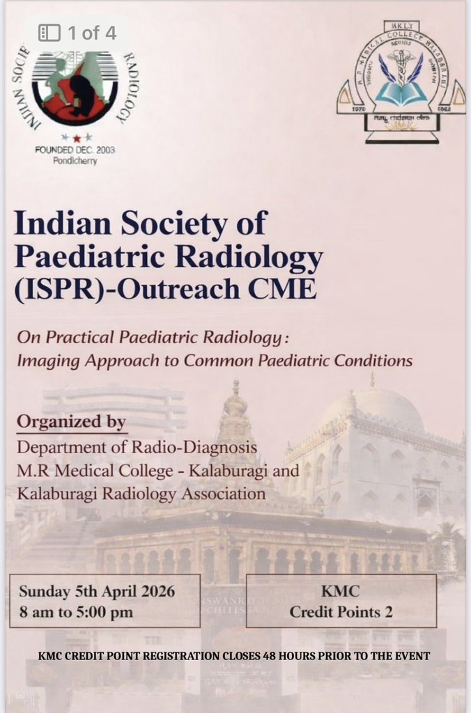 indian_spr's tweet photo. Join us for an Insightful Sunday on 5th April at ISPR Outreach CME with expert-led lectures delivering high-impact academic learning at Kalaburagi. https://t.co/Eora89fxvw