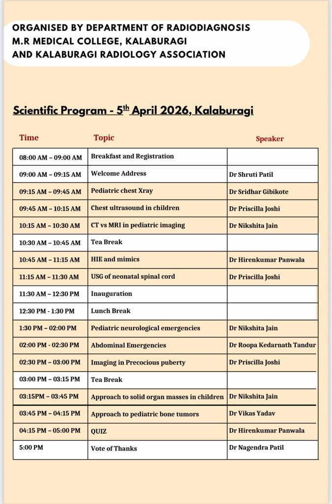 indian_spr's tweet photo. Join us for an Insightful Sunday on 5th April at ISPR Outreach CME with expert-led lectures delivering high-impact academic learning at Kalaburagi. https://t.co/Eora89fxvw