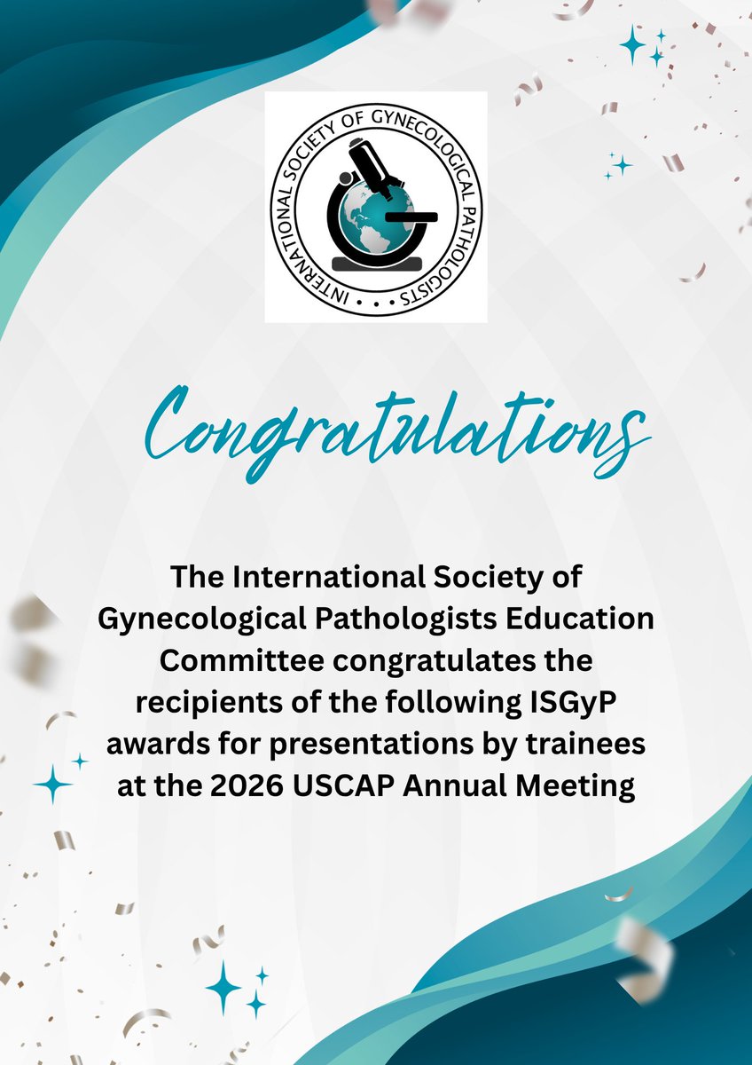 International Society of Gynecologic Pathologists tweet media