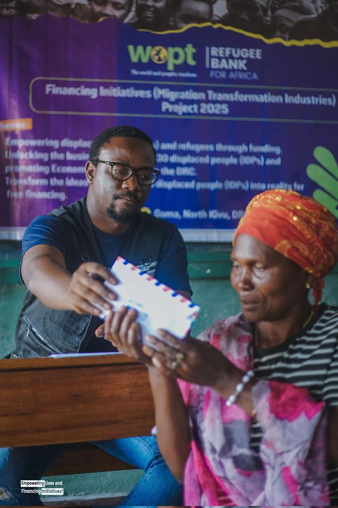 WOPT_'s tweet photo. Maombi Sifa, 42 ans, ancienne déplacée du camp de Bushagara, a bénéficiée d'un financement WOPT/RBAf pour concrétiser son projet entrepreneurial dans le cadre de notre Projet « Financing Initiatives & Empowering Lives ».
#RefugeesAsPartners #TransformationMigration
#WOPT https://t.co/Ah0FOGKNs2