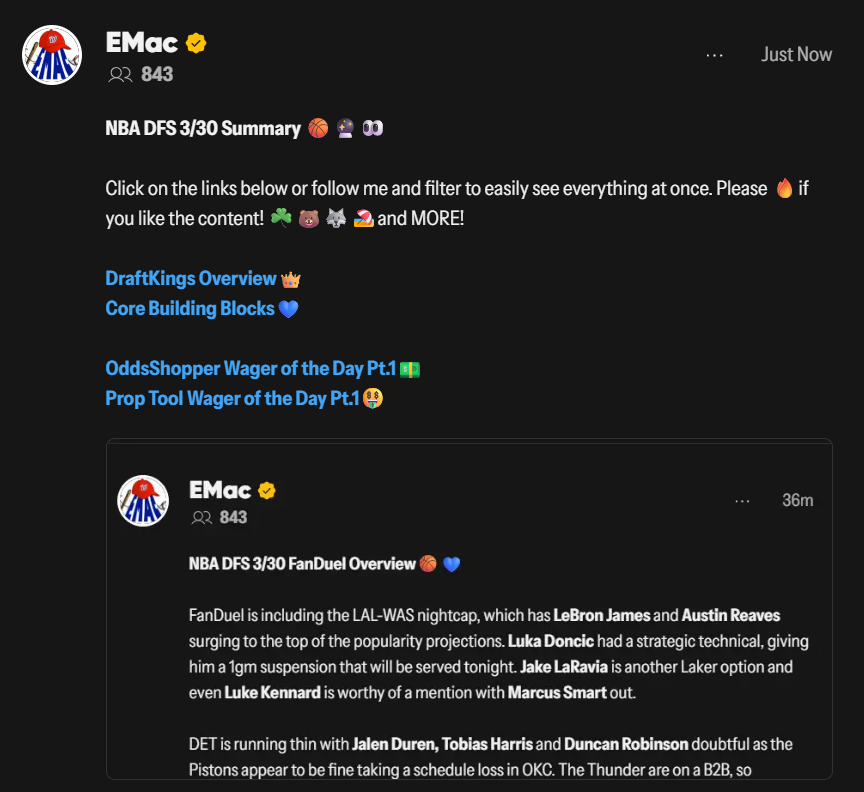 🏀🗑️Get ready for Monday's <a href="/NBA/">NBA</a> action with DFS analysis from Your Ol' Pal, presented by <a href="/Tails_Picks/">Tails</a> <a href="/Stokastic/">Stokastic DFS</a> 

☘️🐻🐺🏖️and MORE!
🤑👇G-R-A-T-I-S👇🤑
oddsshopper.com/expert-picks/p…