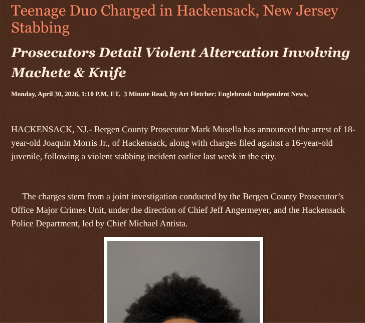 ArtFletcher9's tweet photo. Teenage Duo Charged in Hackensack, New Jersey Stabbing https://t.co/Rm6U0MG0py via @Englebrooknews #NewJersey #CrimeNews #BergenCountyNJ #HackensackNJ #Teenage #Duo #arrested #charged #stabbing #aggravated #assault #weapons #charges @wireless_step @HRG_Media @LodiNJNews @Fordmb1953 @SarahGeving1 @Shannon96574094 @Daytobehappy @janninereid1 @gator4kb18 @MichelleF_35 @TrumpWasRite2 @KathyKbrose @RobGerundo @JimBobW49