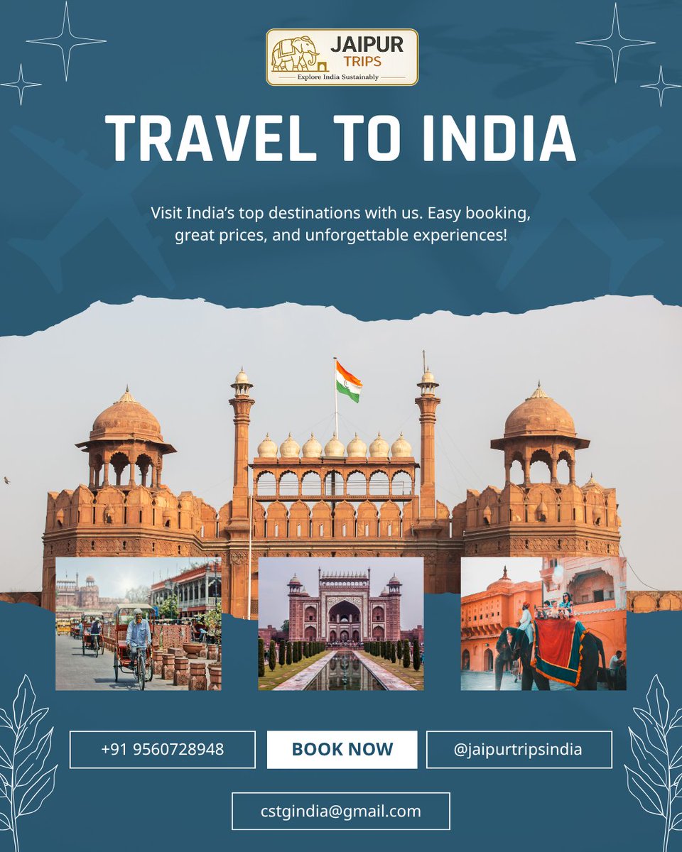jaipurtripind's tweet image. Visit India’s top destinations with us. Easy booking, great prices and unforgettable experiences!

Instagram- @jaipurtripsindia
X- @jaipurtripind

Booking &amp;amp; Details:
Call/Whatsapp: +91 9560728948

#Jaipur #JaipurDiaries #PinkCity #JaipurTrip #IncredibleIndia #ExploreIndia
