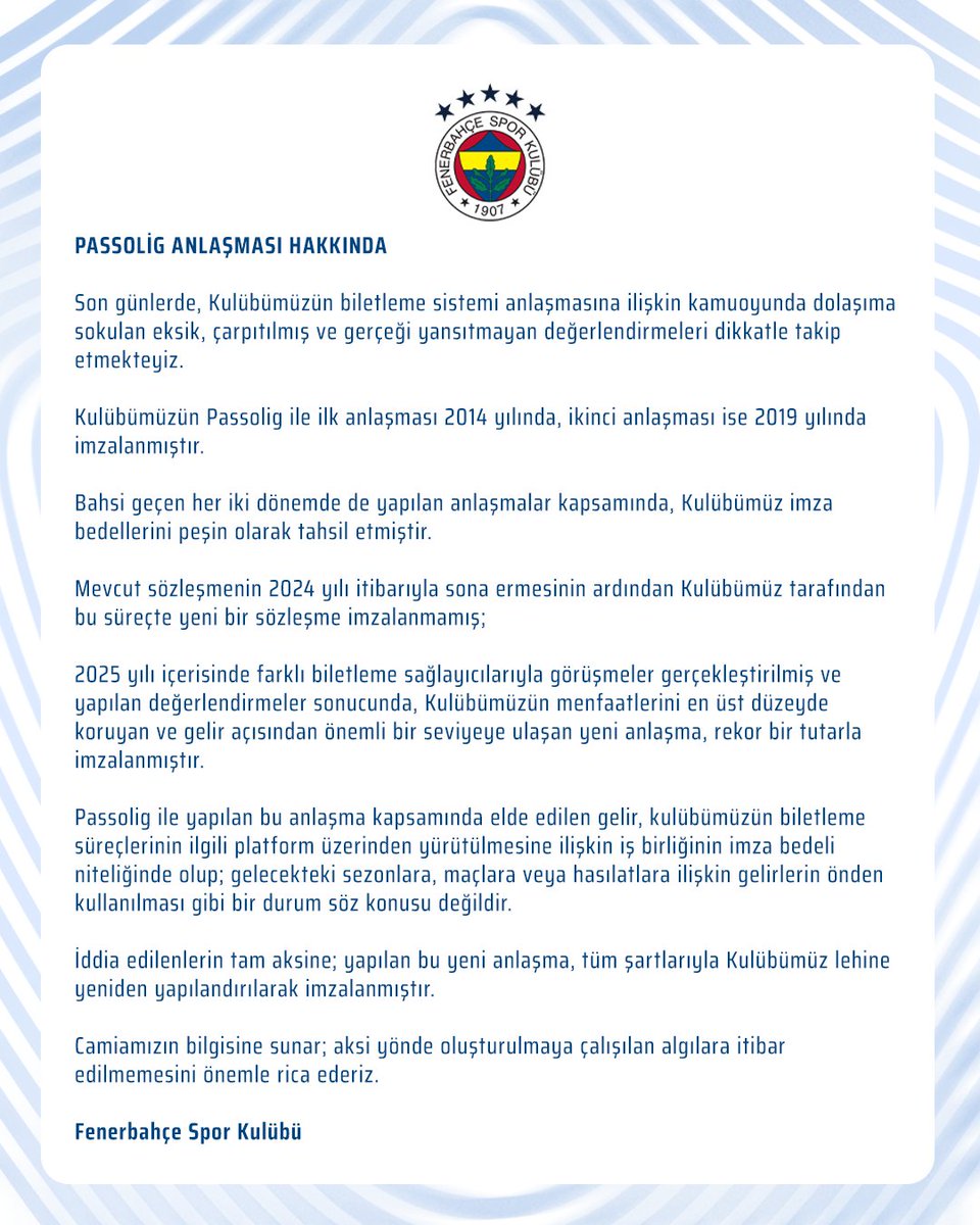 Fenerbahçe SK tweet media