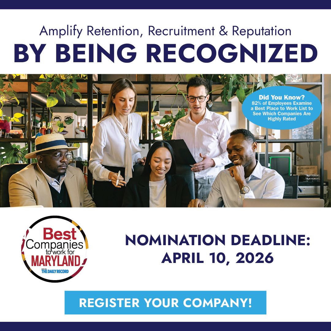 MDDailyRecord's tweet image. Best Companies to Work for Maryland offers a chance to stand alongside the companies setting the benchmark for excellence in our industry.

Don’t let your competitors be the only ones on the list Register here: bit.ly/4lQID36

#BestPlacesToWork #CompanyCulture
