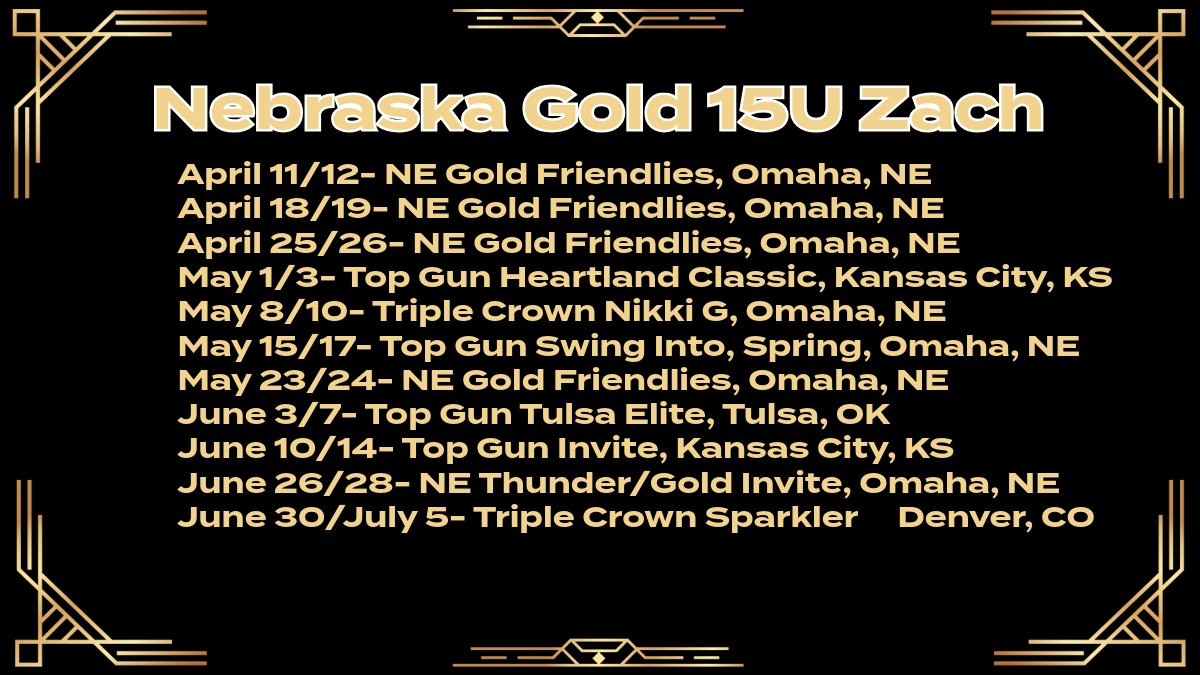 Nebraska Gold 15U Zach tweet media