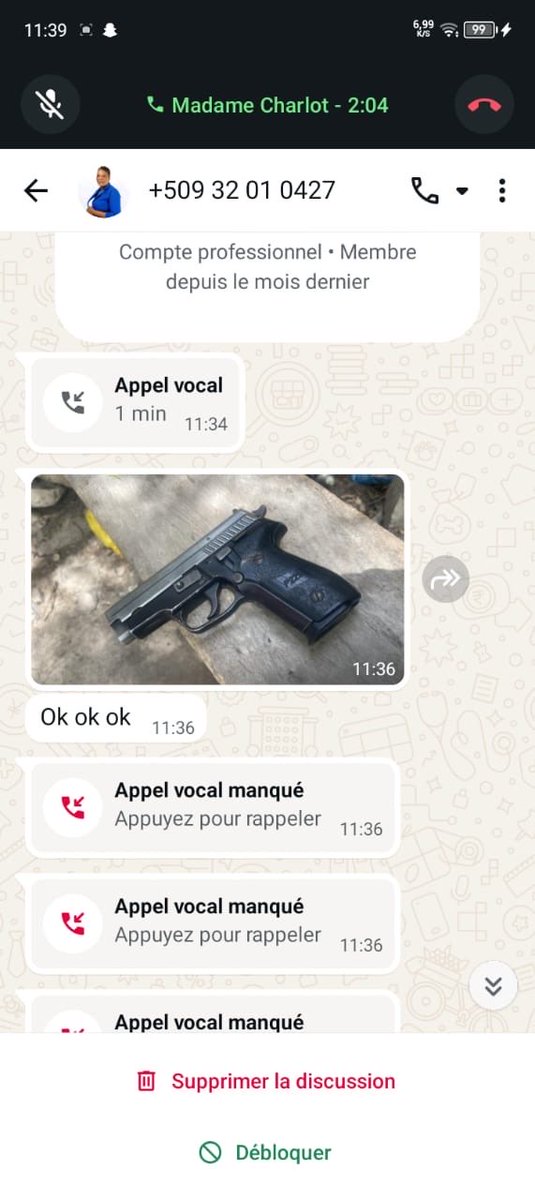MarabouStaff's tweet photo. @DelegasyonN @MairieduCap Jodi 30 mas la nou resevwa menas de yon sèten enspektè Carlos ki vle nou peye pou yo ba nou sekirite sinon y ap boule boutik ak tout moun ki ladann

Sa se kèk skrinshòt nou fè ak nimewo e foto ki monte sou nimewo yo rele nou yo https://t.co/jkknokZQNy