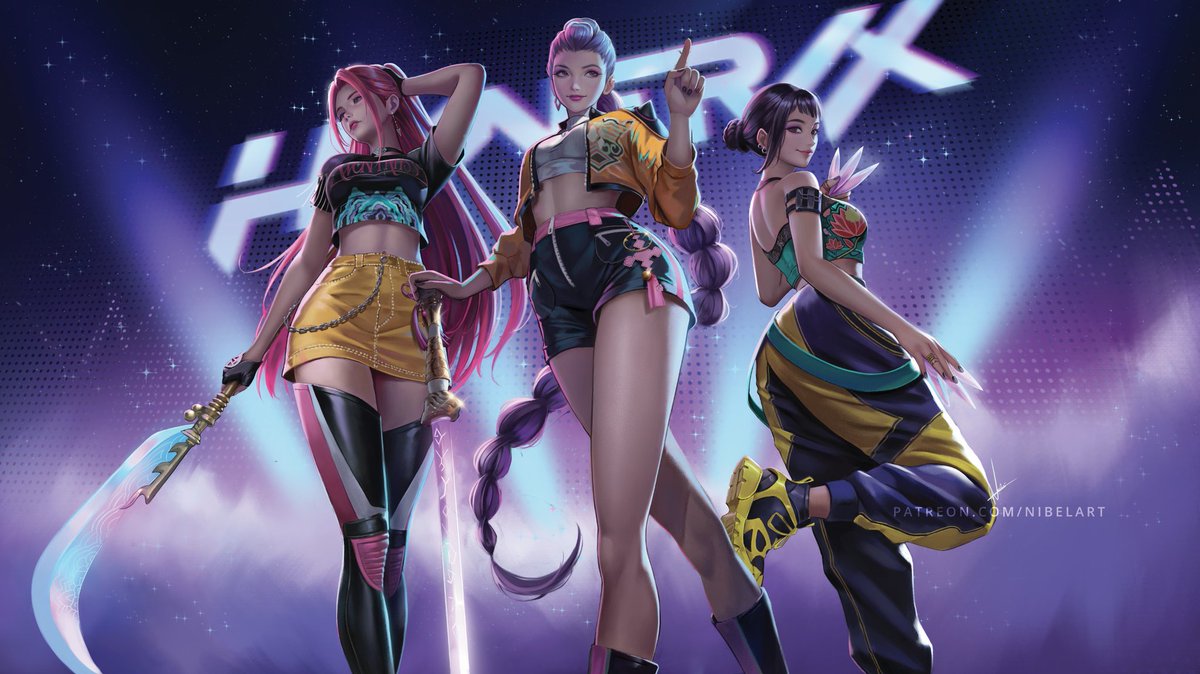 Art Feature: Huntrix, by <a href="/nibelart/">N I B E L Λ R T</a>!

Prints (8x12" for $15, 12x18" for $20, 14x24" for $40): inprnt.com/gallery/nibela…