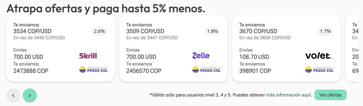 SaldoComAr's tweet photo. ‼️Atención
¿Quieres cambiar tu saldo de #Skrill #Zelle o #Volet a pesos Colombianos?
Mira las ofertas 🔥👀💰
https://t.co/Kh4ukaoaqq https://t.co/LtyrOYYliS