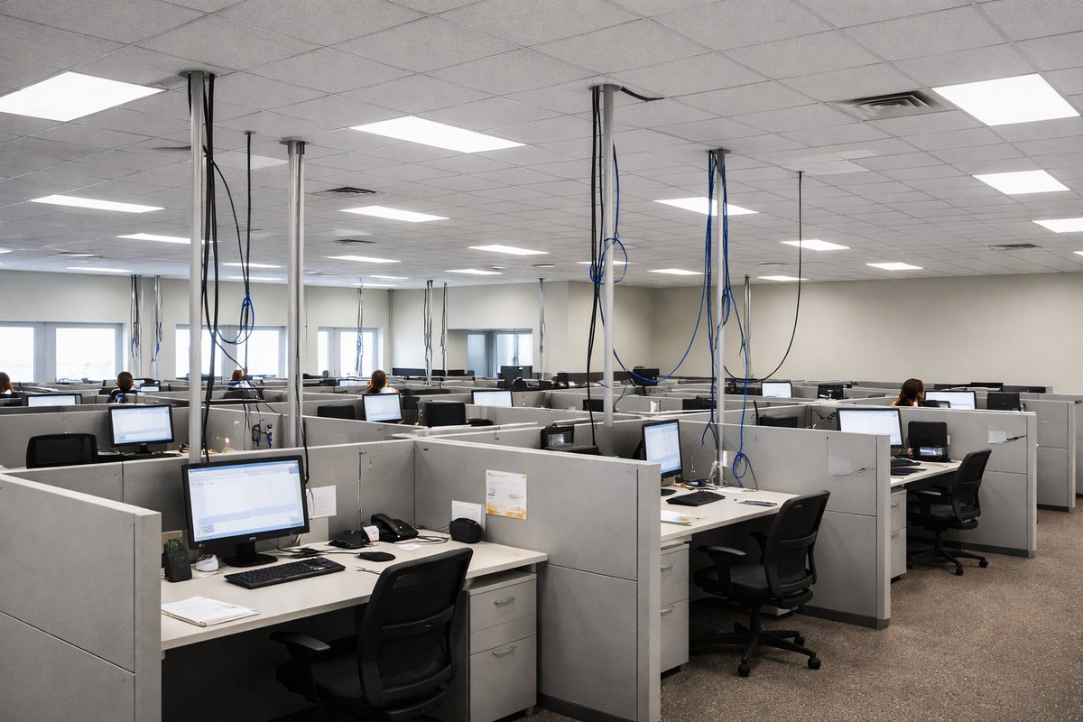 adaptergoNA's tweet image. Modern workspaces rely on technology, but infrastructure often lags behind. Traditional cabling can make changes slow, disruptive, and costly. As workplaces evolve, flexible infrastructure matters more than ever. 

#workplacedesign #construction