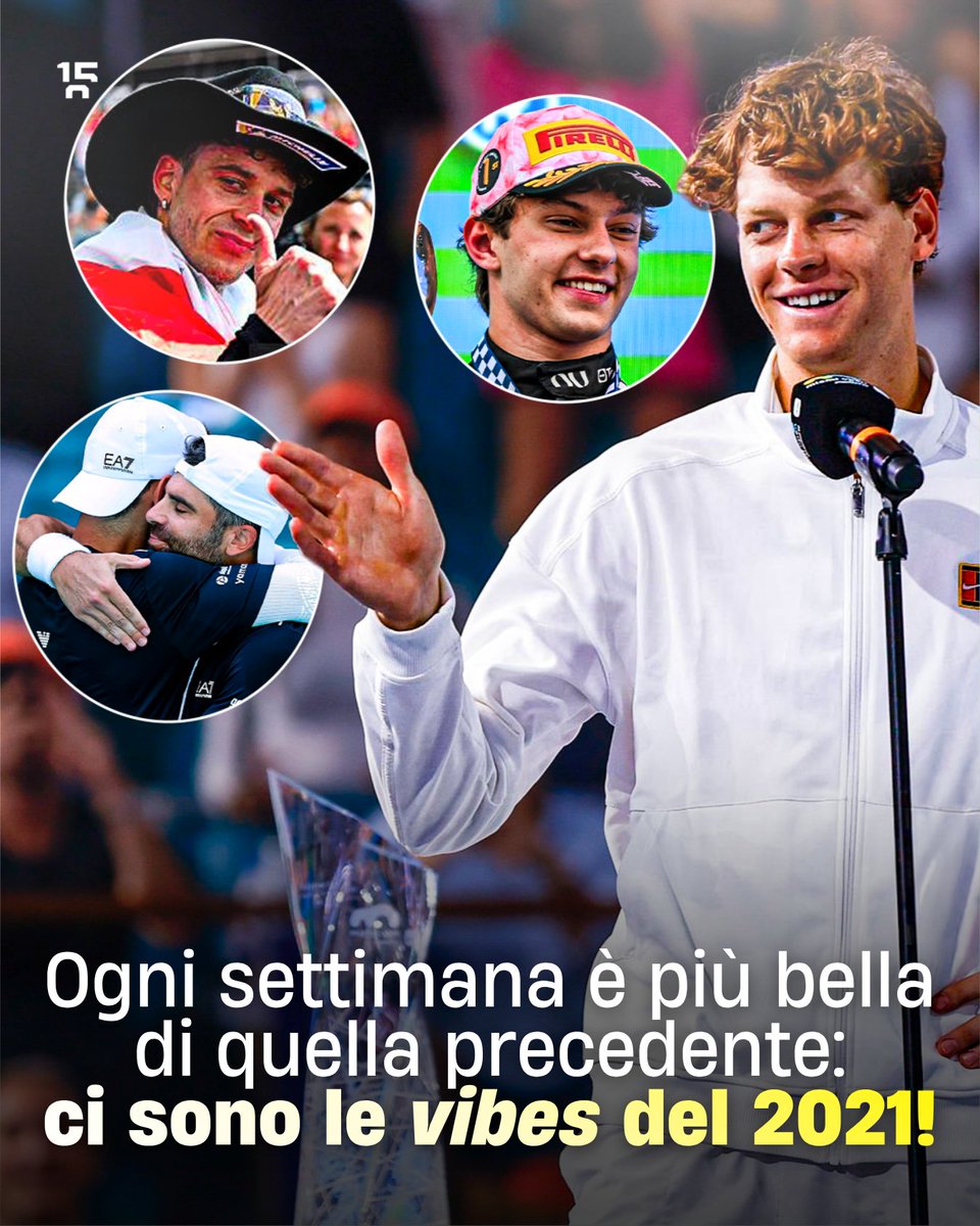 quindicizero's tweet photo. 1° Agosto 2021: nel giro di 10 minuti Gianmarco Tamberi e Marcell Jacobs scrivono una delle pagine più incredibili della storia dello sport italiano, conquistando due medaglie d'oro in modo strepitoso. Nessuno di noi, nemmeno nella più fervida immaginazione, avrebbe potuto immaginare di vedere un italiano vincere l'oro nei 100m alle Olimpiadi. Tutto questo dopo aver visto una bellissima scena che va oltre qualsiasi risultato sportivo: la condivisione di un oro, con quella frase che ricorderemo per sempre: “Can we have two golds?”
E poi l’abbraccio iconico tra Gimbo e Marcell.

Quei 10 minuti sono stati il culmine di un'estate da sogno, in cui ci siamo emozionati per qualsiasi medaglia alle Olimpiadi di Tokyo, ci siamo commossi per la prima finale a Wimbledon di Matteo Berrettini e abbiamo esultato come pazzi per la vittoria dell'Italia agli Europei di Calcio.

Nel corso di questi anni le emozioni regalate dagli sportivi del nostro Paese sono state un continuo crescendo: è esploso un certo Jannik Sinner, con il tennis che è diventato praticamente il secondo sport Nazionale, la Ducati ha dominato in MotoGP, le ragazze terribili della pallavolo hanno sconfitto chiunque, abbiamo scoperto tante altre discipline, fino ad arrivare alle ultime Olimpiadi di Milano-Cortina.

Sembra già passata una vita, invece è passato poco più di un mese dalle imprese di Fontana, Lollobrigida, Brignone, Vittozzi, Deromedis e tutti gli altri. 
 
Oltre allo Sci Alpino, ci siamo ormai appassionati un po’ tutti al curling, al biathlon e a tutti gli altri sport invernali di cui comprendevamo a malapena le regole. 
 
Questo Marzo, dopo altre diverse gioie nei Giochi paralimpici, sono emersi 3 protagonisti: Jannik Sinner (nome nuovo, eh?), Kimi Antonelli e Marco Bezzecchi. 
 
Partiamo dal nostro caro Jannik: succede che il 2026 inizia in modo un po’ particolare. Particolare per chi è anche propenso a vedere il bicchiere sempre mezzo vuoto, perché dopo aver vinto due anni di fila in Australia, ci sta perdere in semifinale contro un certo Novak Djokovic. 
 
Ci sta anche perdere due tornei di fila, venendo eliminati da uno dei giocatori più promettenti del circuito a Doha. 
 
Ma se ti chiami Jannik Sinner, questo può essere un problema. 
 
Può essere che diventi già motivo di discussione e di pesanti critiche. 
 
Lui ovviamente se ne frega, perché sa come si fa e sa che lavorare è l’unico modo per potersi migliorare continuamente. 
 
La risposta è vincere un Double Sunshine senza perdere alcun set, ma ormai i set consecutivi nei Masters 1000 sono 34, roba da pazzi. 
 
Roba che non è riuscita A NESSUNO nella storia di questo sport. 
 
NESSUNO. 
 
Poi ci sono Kimi e Marco, che ovviamente chi è appassionato di motori conosce già da tempo. 
 
Kimi è diventato il primo italiano a trionfare in F1 dopo 20 anni ed è il secondo più giovane vincitore di sempre di un gran premio dopo un certo Max Verstappen. 
 
Ok, la macchina più forte, ok il regolamento nuovo che non è il massimo, va bene tutti. 
 
Ma trovarsi lì a 20 anni, dopo una trafila di un certo livello, non è mica per tutti eh. 
 
E non è per tutti fare back to back dopo la prima vittoria in assoluto e ritrovarsi in testa al Mondiale. 
 
Poi c’è il Bez. Il Bez ha deciso di sposare l’Aprilia e ha fatto una delle migliori scelte della sua vita. Perché oltre a essere un pilota di grandissimo talento, ha trovato finalmente una moto capace di spezzare il dominio della Ducati. Ed è sempre una moto italiana, con sede a Noale. 
 
E il Bez alla fine si ritrova ad aver vinto tutte e 3 le prime gare di questo 2026, salendo addirittura a 5 successi consecutivi considerando gli ultimi 2 della scorsa stagione. 
 
E poi è un ragazzo fantastico, così come lo sono ovviamente Kimi e Jannik. 
 
E come sempre, la cosa più bella oltre a vedere i loro successi e a renderci tutti orgogliosi di essere italiani, è vedere il loro rapporto. 
 
È vedere che si rispettano, che si sostengono a vicenda e che si complimentano sempre tra di loro. 
 
Non sappiamo dove possono arrivare, sappiamo solo che ci stanno facendo sognare e che ci stanno regalando giornate indimenticabili, oltre al fatto che stanno riscrivendo la storia dei loro rispettivi sport. 
 
Quella del 29 Marzo è stata una giornata incredibile, perché non dobbiamo dimenticare i successi di Nicolò Bulega in Superbike, del giovane Guido Pini in Moto3 (Classe 2008), e del già citato Simone Deromedis che ha trionfato a Gallivare nello ski cross.
Poi tornando al nostro caro e amato tennis, non dimentichiamoci neanche di Simone e Andrea (con la bellissima dedica al papà di Bole), che non sono parte di questa domenica storica solo perché hanno giocato di sabato.
 
Pensate che sono la prima coppia tutta italiana ad aver vinto un Masters 1000: un’altra pagina di storia scritta. 
 
E poi ci sono Sara e Jas che si sono fermate solo in finale. 
 
Ma noi ogni settimana abbiamo da raccontare qualcosa di bello e unico, ci sono Jasmine, Lorenzo, Flavio, Elisabetta, Luciano, etc. 
 
Ogni settimana è più bella di quella precedente, sì, perché siamo pieni di atleti generazionali e di belle storie da raccontare. 
 
Ma domani, a Zenica, ci sarebbe un cerchio da chiudere. 
 
Perché è vero che abbiamo scoperto finalmente la bellezza di qualsiasi sport esistente…

ah, aspettate. 
 
Ma non ci siamo mica dimenticati che abbiamo battuto GLI STATI UNITI A BASEBALL e L’INGHILTERRA A RUGBY! 
 
Cioè, vi rendete conto di cosa siamo diventati?
 
Ok, bene, parentesi chiusa. 
 
Torniamo al calcio. Perché sì, è vero che abbiamo scoperto la bellezza di tutti gli altri sport, ma probabilmente questo Paese rimarrà sempre fondato sul calcio. 
 
Ed è proprio il calcio che ha deluso quasi tutte le aspettative negli ultimi anni. 
 
A partire dai 2 mondiali mancati consecutivamente. 
 
E allora, domani, cerchiamo di tornare nella manifestazione più bella di questo pianeta. 
 
Per cercare, magari, di regalarci un’altra estate da sogno, come quella del 2021.