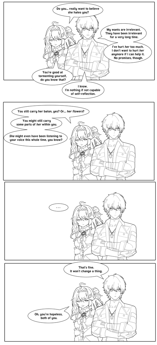7N39AP's tweet photo. Rover's upcoming birthday.

Rover x Denia 2

#WutheringWaves #Wuwa #Rover #Denia #Ronia #WutheringFanArt https://t.co/5fu7xnLWyi