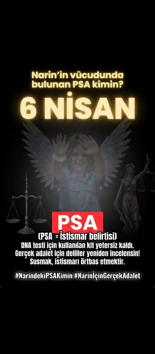 Nevzat Bahtiyar yeniden yargılanıyor.
6 Nisan’da adalet ya yerini bulacak ya da bir kez daha gölgelenecek⁉️
Narin de bulunan istismar belirtisinin kime ait olduğu hâlâ açıklanmadı.
DNA testi için kit yetersiz!
Susmak, istismarı örtbas etmektir
#NarindekiPSAKimin
#NarinİçinAdalet
