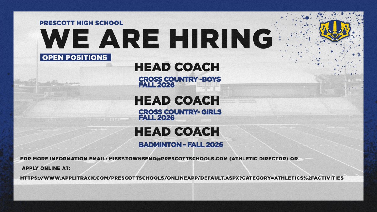 PTownAthletics's tweet image. Coaching is your chance to impact lives beyond the game.

Join Prescott HS Athletics and help develop the next generation through leadership, character, and community.

Be part of something bigger.

#BadgerPride #LeadWithPurpose