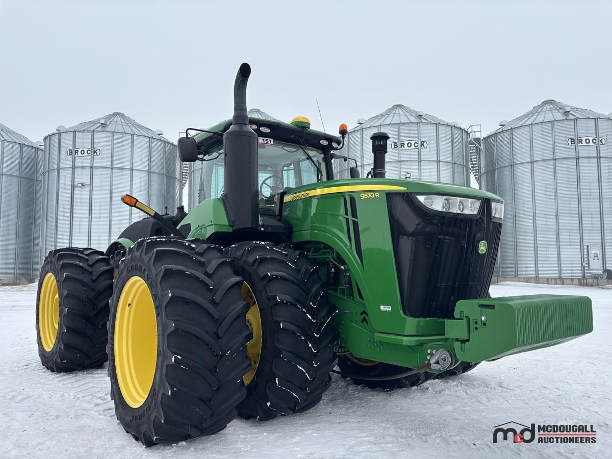 MachineryPete's tweet photo. Unreserved Johnson Livestock Farm Equipment Realignment Sale Wednesday (April 1, 1 PM CT) in Peebles, Saskatchewan by my friends at @mcdauction.  '17 JD 9570R w/ 3820 hours; '99 JD 7710 w/ 5763 hours; '20 Claas Lexion 8700 w/ 978 sep. hours; https://t.co/iCUpPmHSPO
