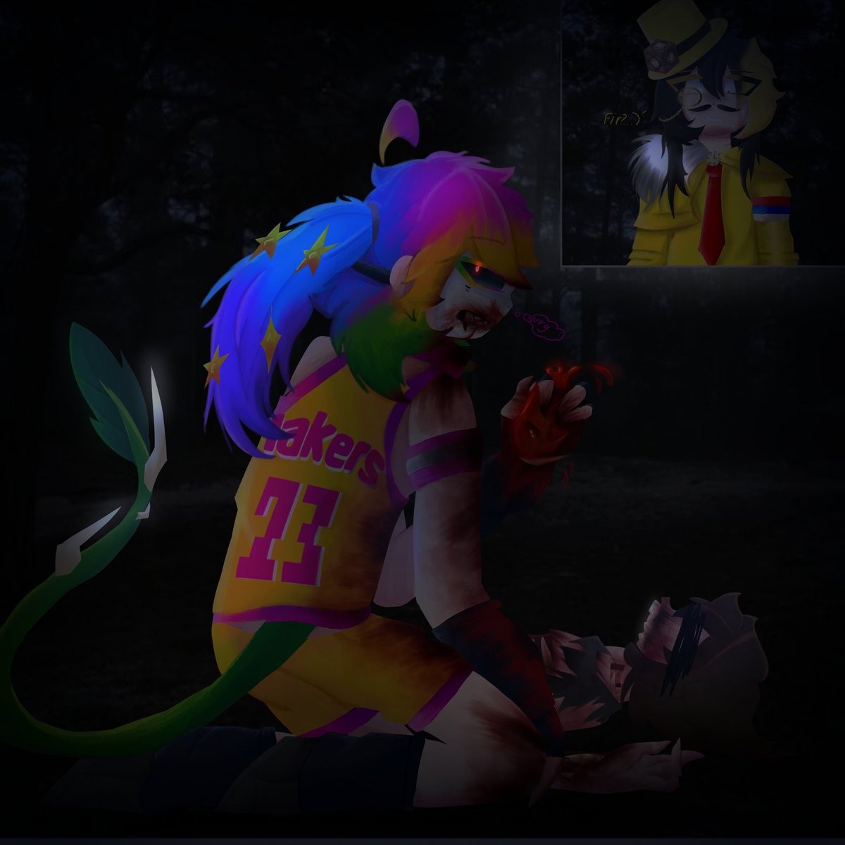 ⚠️-sangre/gore-(?)⚠️

Un fan art medio uh- de fir y el colec espero y les guste y no les de cosa- XDDDDD 
<a href="/feearx/">Fir🌻</a> <a href="/MCColeccionista/">El Coleccionista</a>