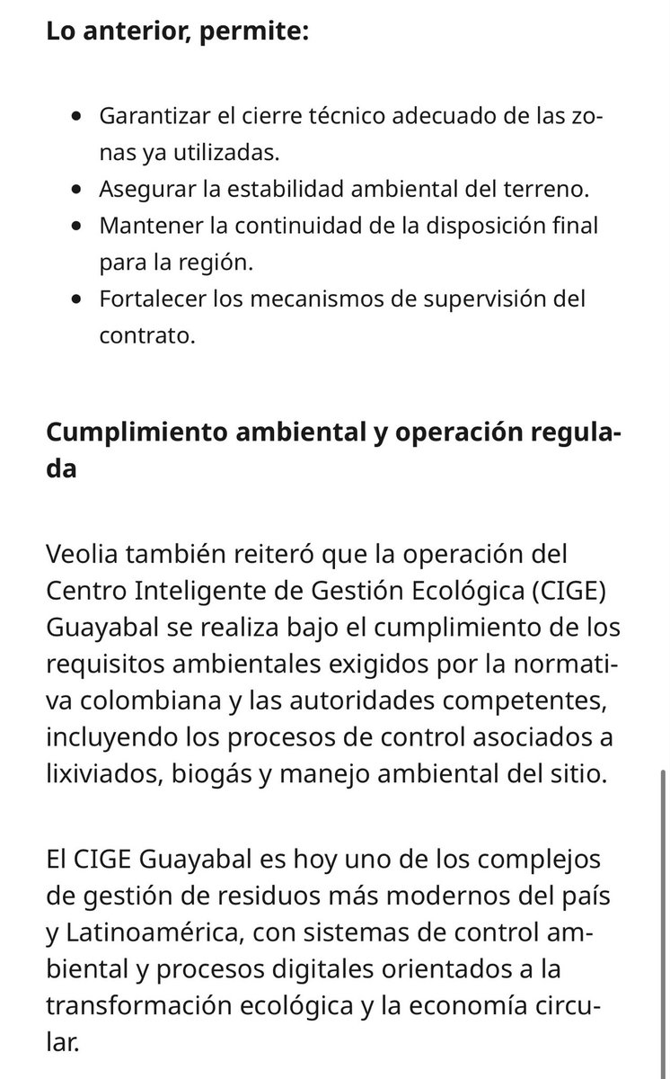 CaracolCucuta's tweet photo. Pronunciamiento de la empresa @Veolia frente a contrato suscrito con la administración municipal. https://t.co/4krMAA1WfO