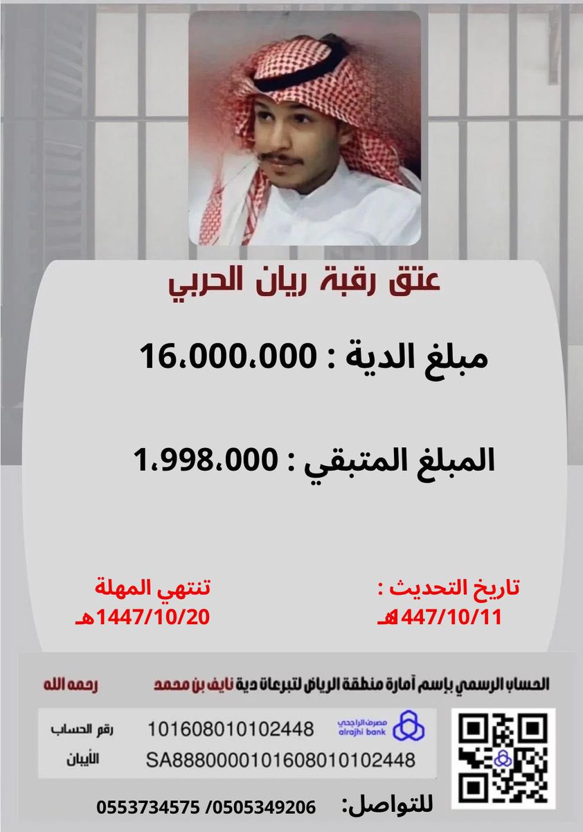 ام ريان تركي الحربي /عتق رقبة ريان الحربي tweet media