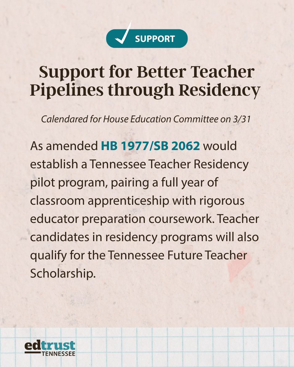EdTrustTN's tweet photo. Over the course of this legislative session, we've tracked over 300 education bills. As we head into the final stretch, here are the bills on our radar this week and how you can take action. https://t.co/UDDnyrD1hs