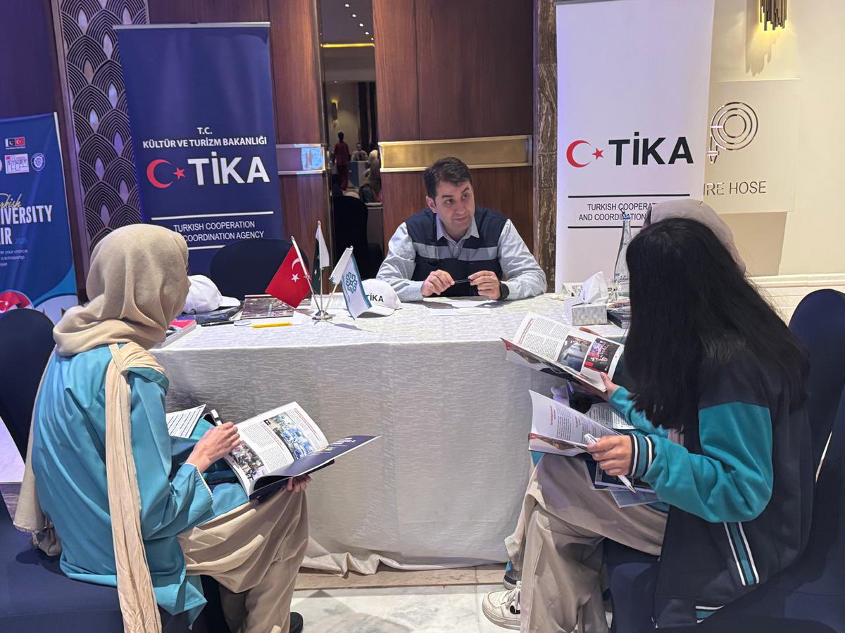 tikaislamabad's tweet photo. We joined the Turkish University Fair 2026 in Islamabad, organized by @TMaarifVakfi .
Met inspiring young candidates, shared TİKA’s work in Pakistan — and added a little surprise 🎁
#HigherEducation #StudyInTurkiye #ScholarshipOpportunity https://t.co/mxPoMeIvDa