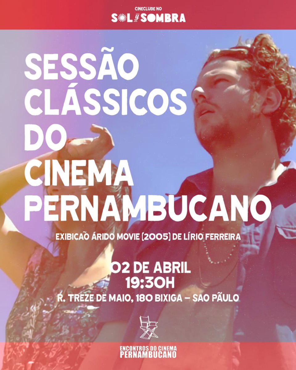 neukranz's tweet photo. 📽️🌵ECP em São Paulo nesta quinta 02/04!

Cinema e música com um CLÁSSICO DO CINEMA PERNAMBUCANO: ÁRIDO MOVIE (2005), de Lírio Ferreira, com Selton Mello, Matheus Nachtergaele e Lirinha, que participa do papo com o público após a exibição. Depois, DJ Thiago Cassis! 

Entrada free https://t.co/BiCb8SNzNi