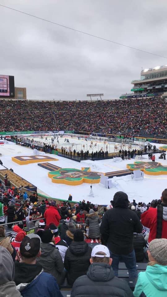lexrosenberg's tweet photo. @Kitkat_1216 Winter Classic at Notre Dame Stadium https://t.co/9G6RXO7q2H