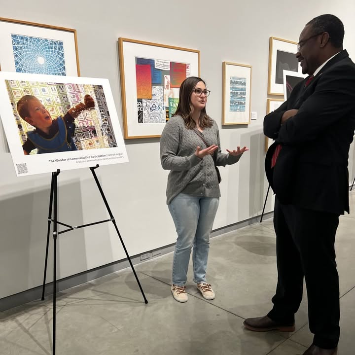 ISUResearch's tweet photo. Meet March’s #GradBirdScholar, Hannah Hogue '24. 🎓 Hogue is researching how augmentative and alternative communication can help children with disabilities better engage in community spaces like children’s museums. Learn more about her @ISUGradSchool work: https://t.co/dRP3G0Rw7K https://t.co/JpvTpbYR2Q