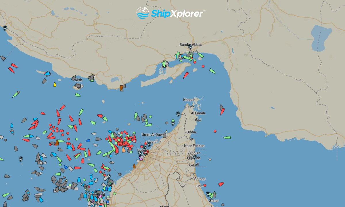 A current look at ships in and out of the Strait of Hormuz — live now on ShipXplorer.com.🌍🚢

#StraitOfHormuz #Maritime #Shipping #ShipTracking #GlobalTrade #AIS